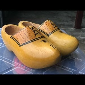 Vintage VZ Decorative Dutch Wooden Shoes, Clogs Adult Size 37/38
